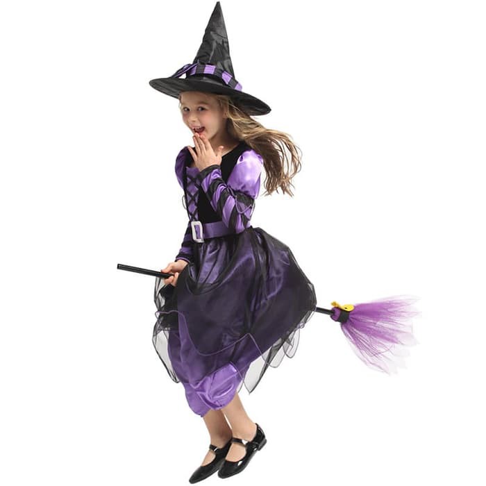 PURPLE WITCH toddler girl costume halloween kostum penyihir anak 2