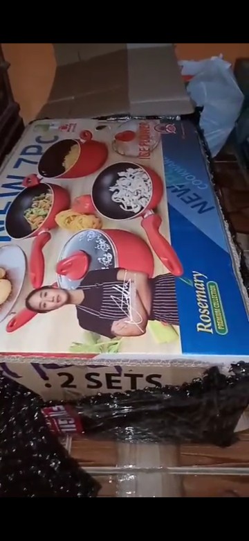 Panci Set / Wajan Set / Cookware 7pcs Supra - Ice Flower Ungu