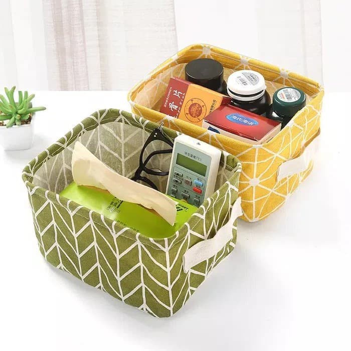 KERANJANG MINI Tempat Penyimpanan Pakaian Desktop Storage Box Keranjang Serbaguna Box Organizer