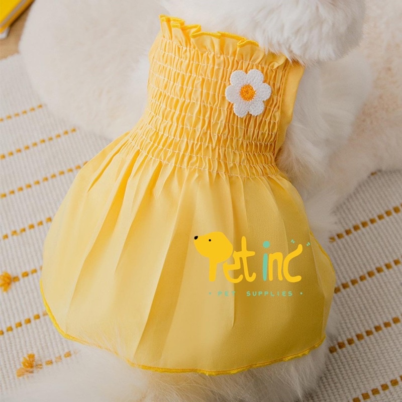 Minji sunflower korea dress