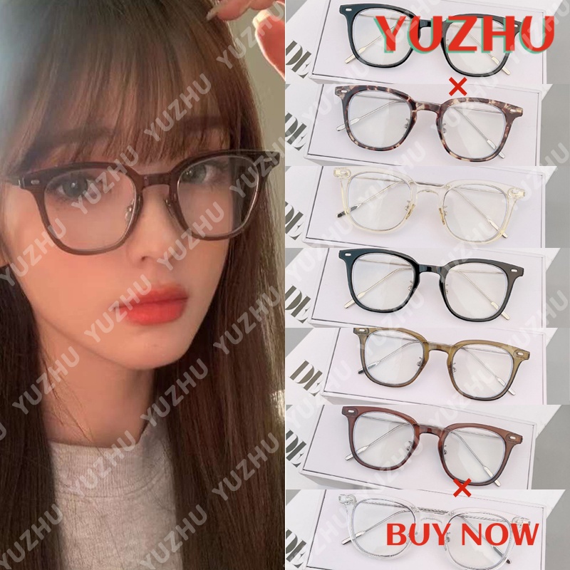 (YUZHU) COD Korea Fashion Star Style Square Frame Kacamata Kacamata Anti Radiasi Untuk Wanita/Pria