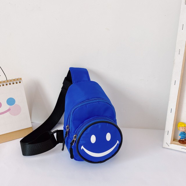 LittleAaron TAS SMILE SLINGBAG import resleting slempang anak laki perempuan