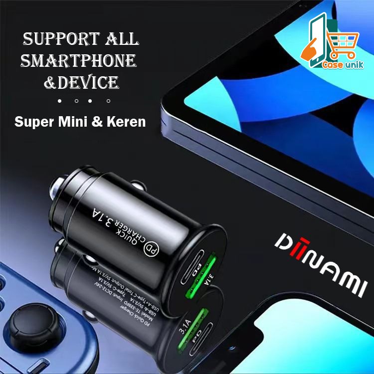 BM078 Saver Cashan mobil original DIINAMI C17 dual usb qualcom 6A Samsung oppo xiaomi iPhone Vivo CS2204