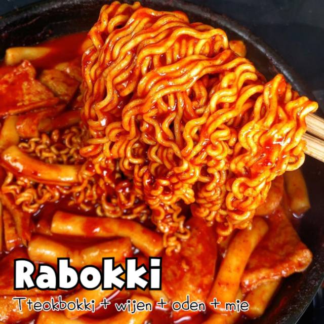 

Korean Rabokki Small Tteokbokki 300g saus Homemade Topping mie wijen, oden Halal Bahan Import Korea