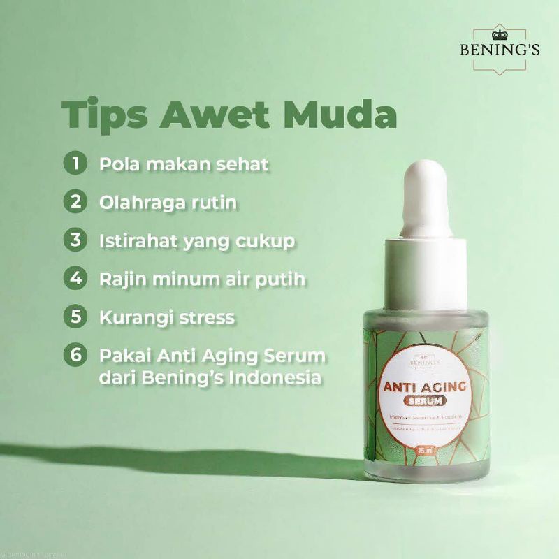 BENING'S ANTI AGING SERUM KULIT KERING DR OKY PRATAMA