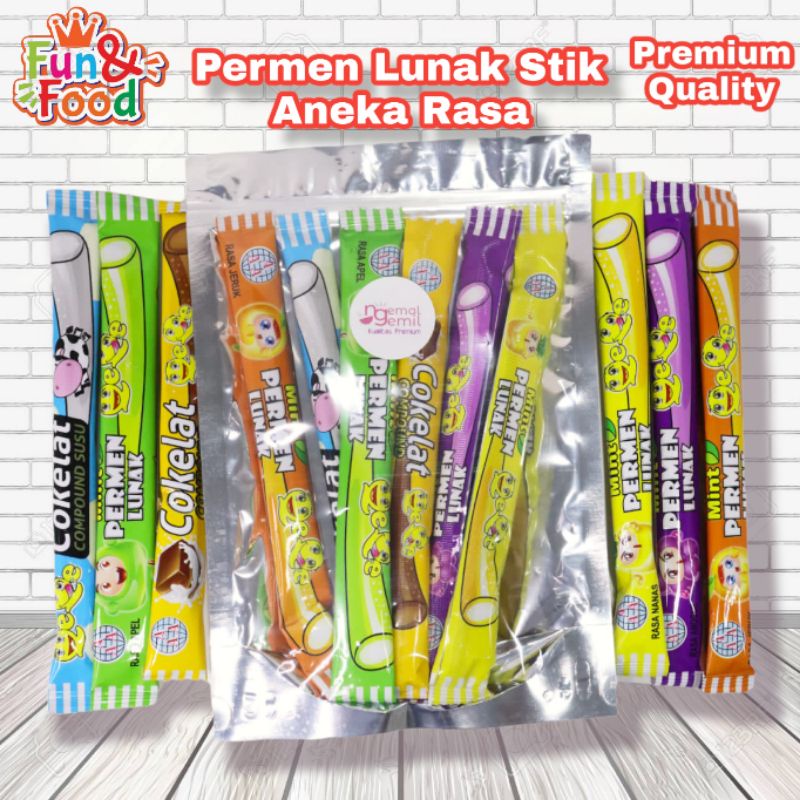 

Permen Lunak Stik Mix Rasa Kualitas Premium