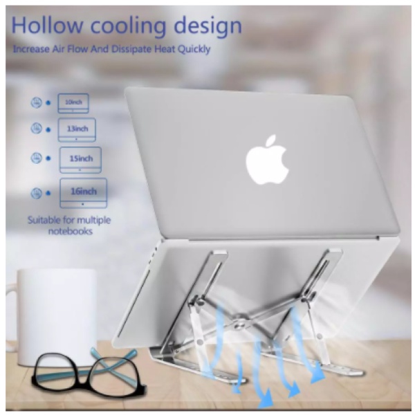 [WAE] HOLDER LAPTOP FSB1 FOLDING LIPAT STAND NOTEBOOK MACBOOK IPAD TABLET
