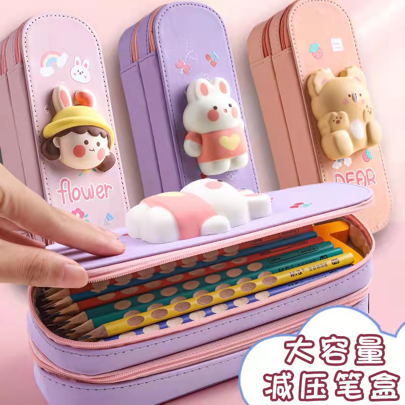 KOTAK PENSIL SQUISHY / TEMPAT ALAT TULIS BONEKA SQUISHY / SQUISHY / TEMPAT PERALATAN SEKOLAH