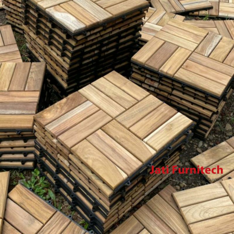 Decking Kayu Jati -  Lantai Parkit Jati - Lantai Jati