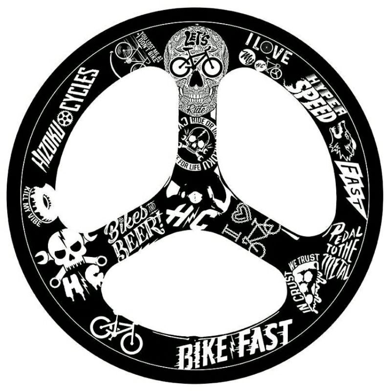 Decal Sticker Hizoku Tri Spoke Stiker Hizoku Trispoke Fixie Fixed Gear Road Bike 700c