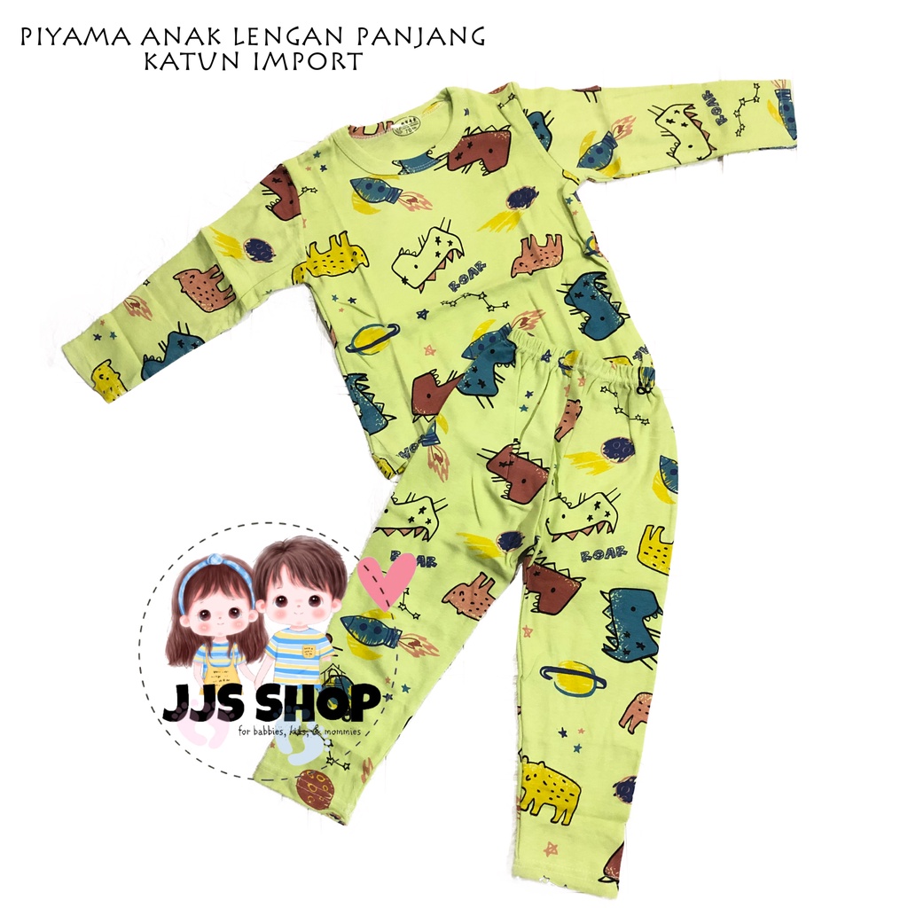 PIYAMA SETELAN IMPORT CELANA BAJU ANAK LENGAN PANJANG BAJU RUMAH TIDUR PEREMPUAN LAKI LAKI