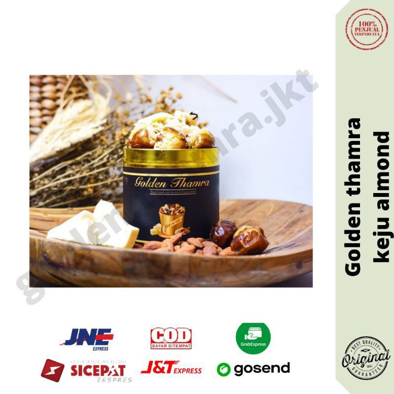 Golden thamra kurma sukari keju dan almond