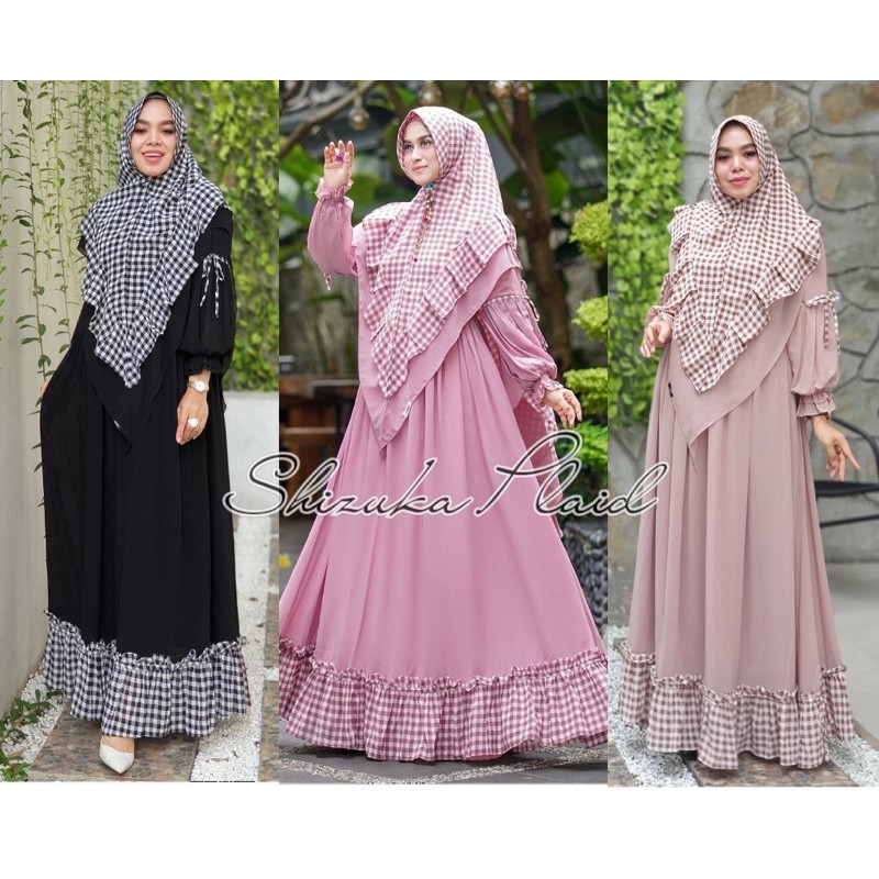 SHIZUKA syari plaid by aldisa / gamis ceruty