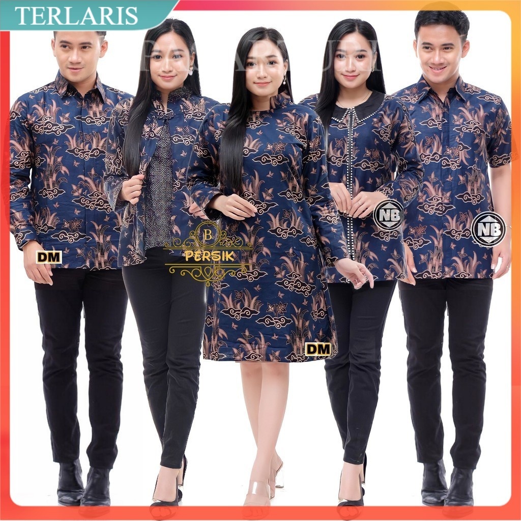 [ANS BATIK] Maura Couple - Sania Ruffle Batik Couple ori Ndoro jowi DNT Garansi Termurah Shopee