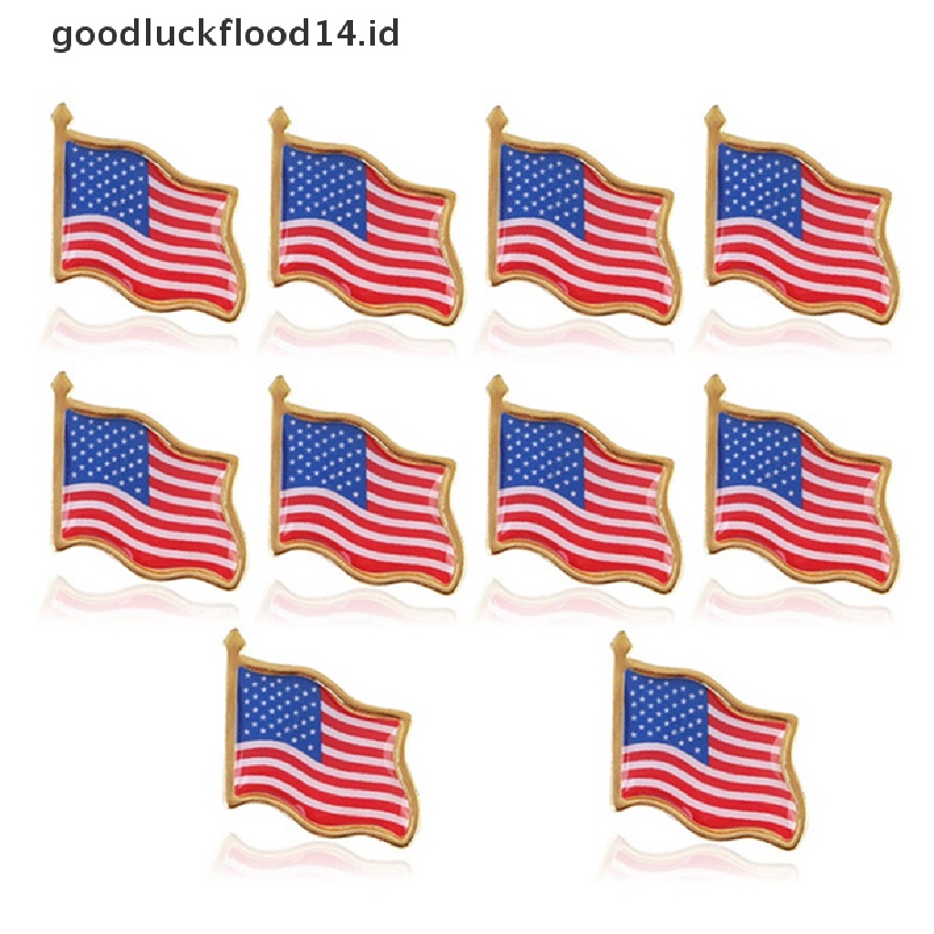 [OOID] American Flag Lapel Waving Pin Proudly USA Tie Tack Badge Bag Brooch Decor Gifts ID