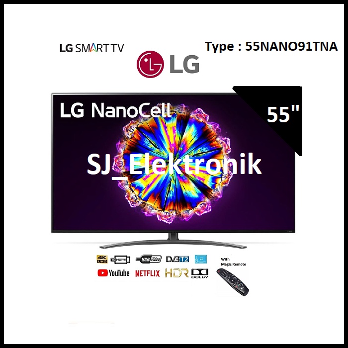 (KHUSUS LUAR KOTA) LED TV LG 55 Inch 55NANO91TNA - 55NANO91 NanoCell