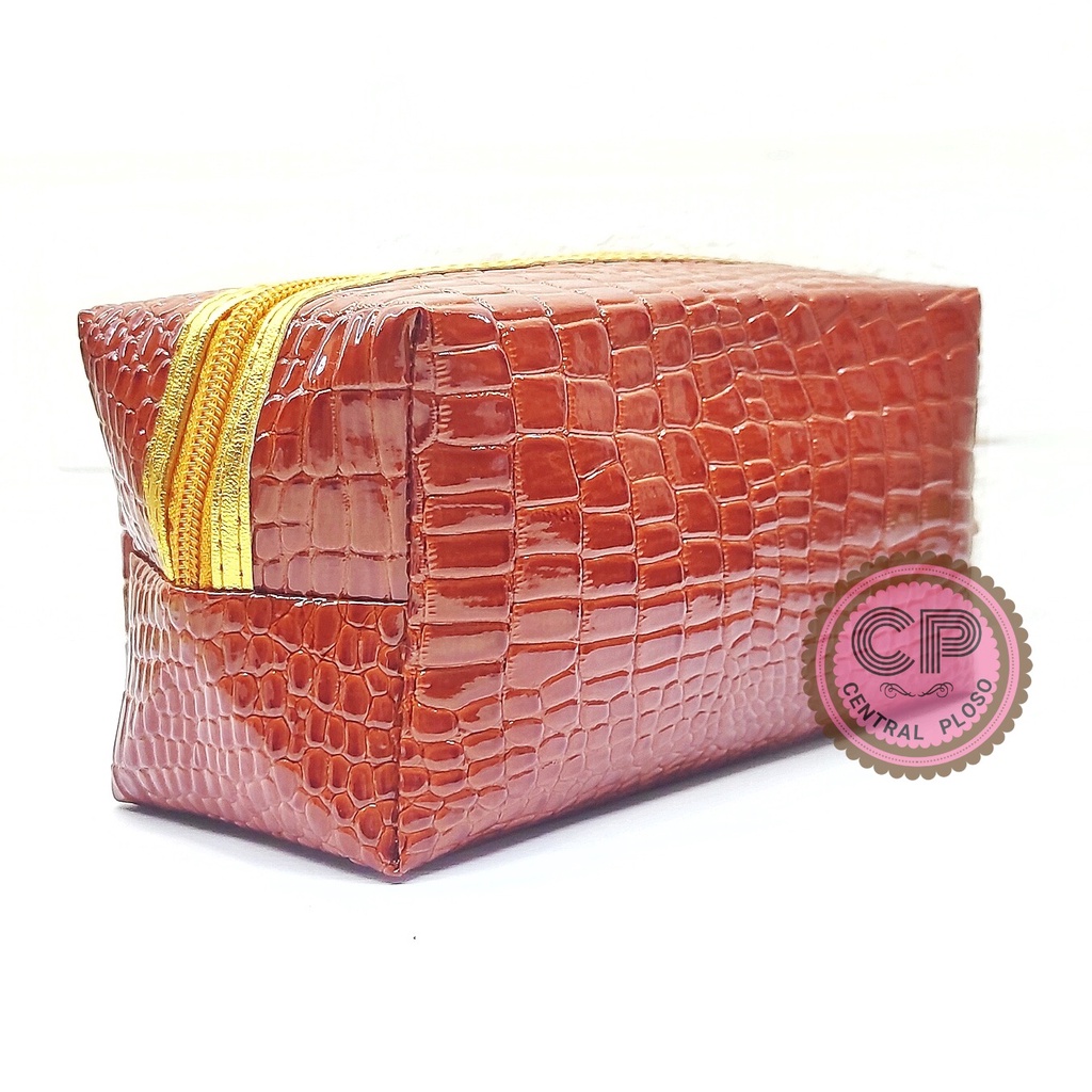 Grosir Dompet Serbaguna Pouch Croco Glossy Zipping