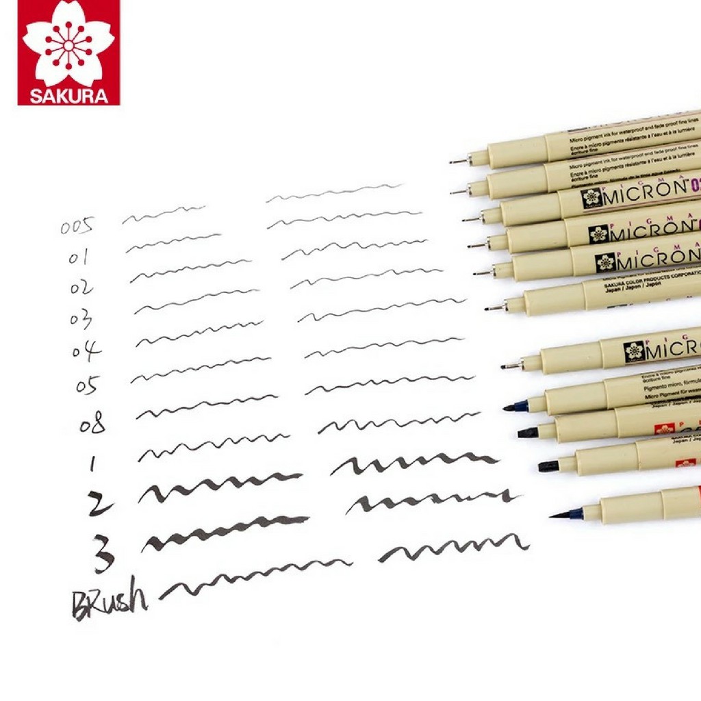 

Minicart Sakura Pigma Micron Pen 0.05 - 0.8mm, Graphic 1 dan Brush Pen