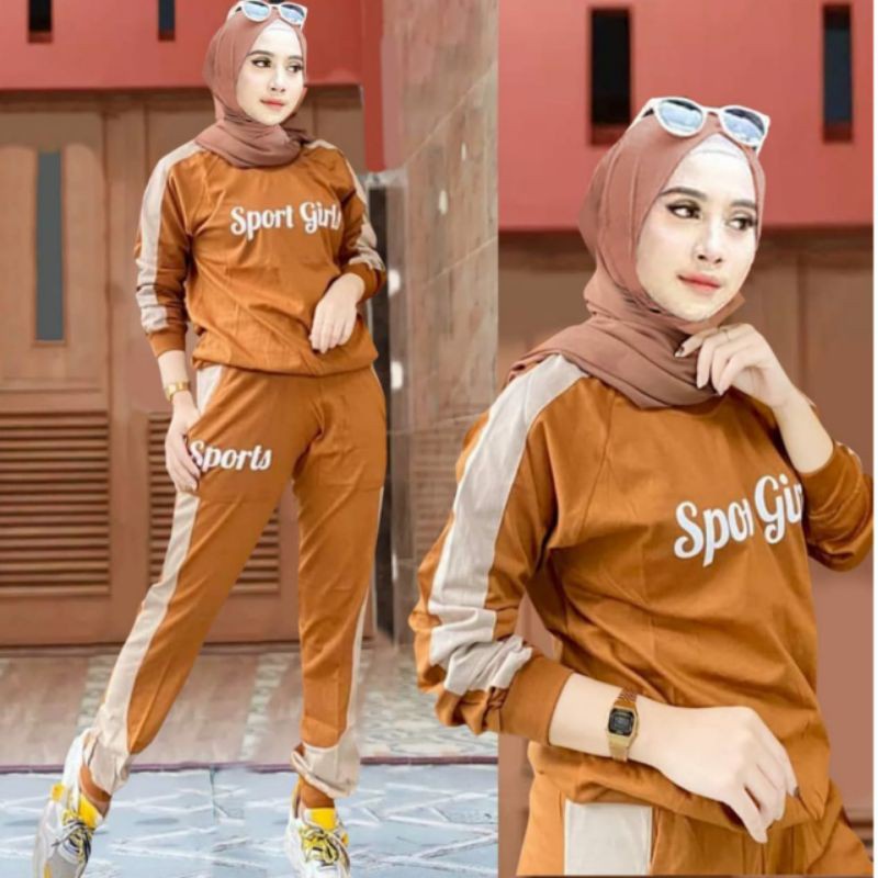 COD☑️PAKAIAN SET WANITA/SET SPORT GIRL/3 SIZE(L-XL-XXL)PAKAIAN TRAINING SET/SET WANITA/SET KEKINIAN/GOOD QUALITY