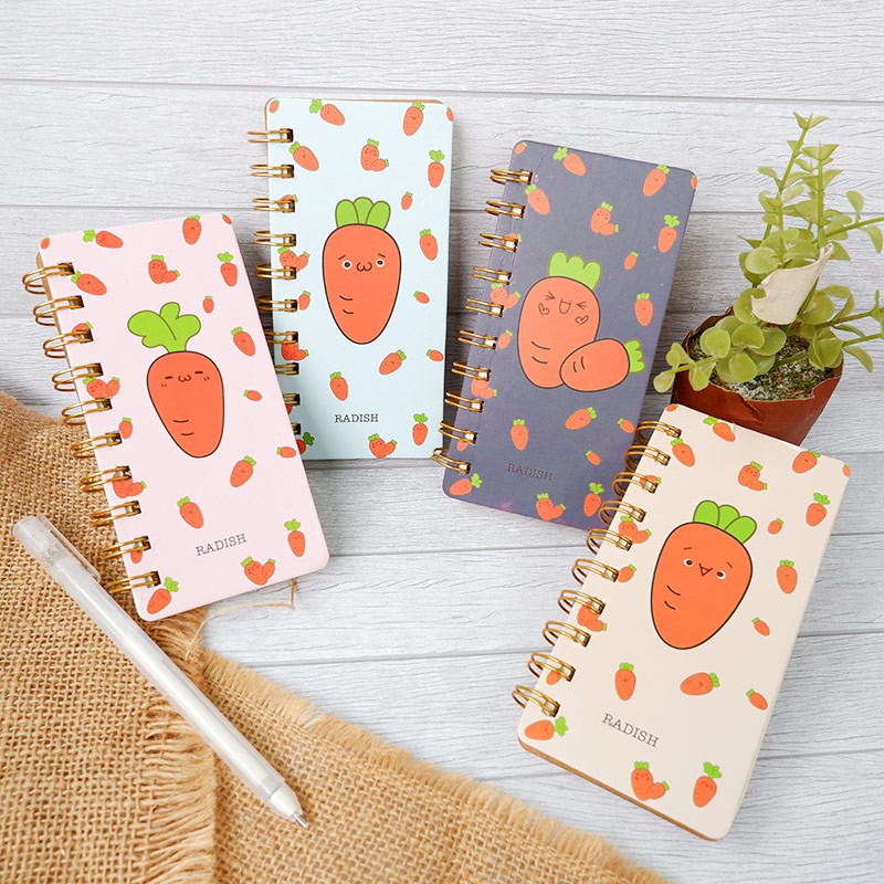 

Mini Carrot Spiral Plain Tall Notes