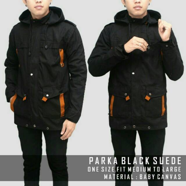 Jaket Parka List Suede