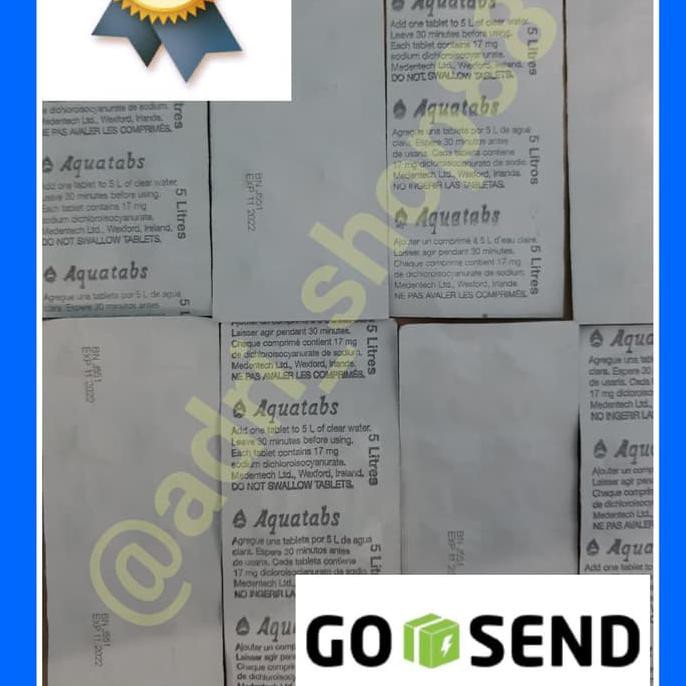 Jual - Aquatabs Water Purification 17 mg / Tablet pembunuh Kuman Aquatab