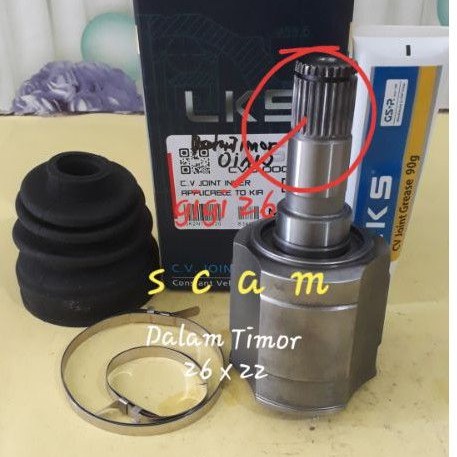 CV Joint Dalam  As Roda Depan Dalam Timor