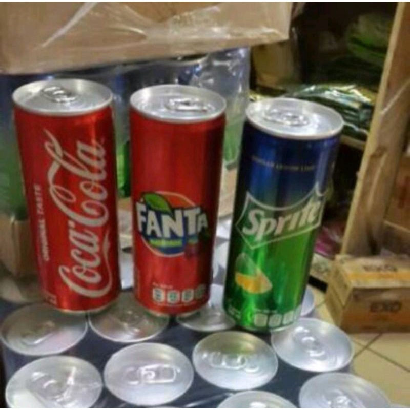 

Fanta/Cola/Sprite KALENG 250ML khusus ekspedisi