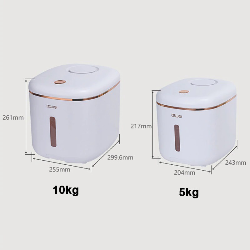 Aswei Wadah Penyimpan Beras Makanan Food Storage Rice Container Moistureproof 5 KG - A2105