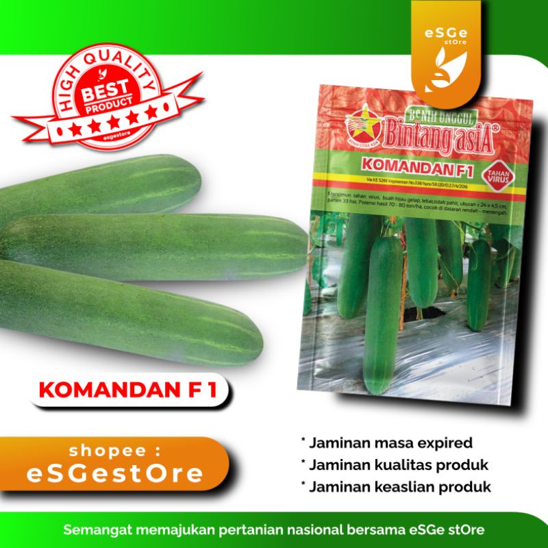 Benih bibit timun KOMANDAN F1 20gr