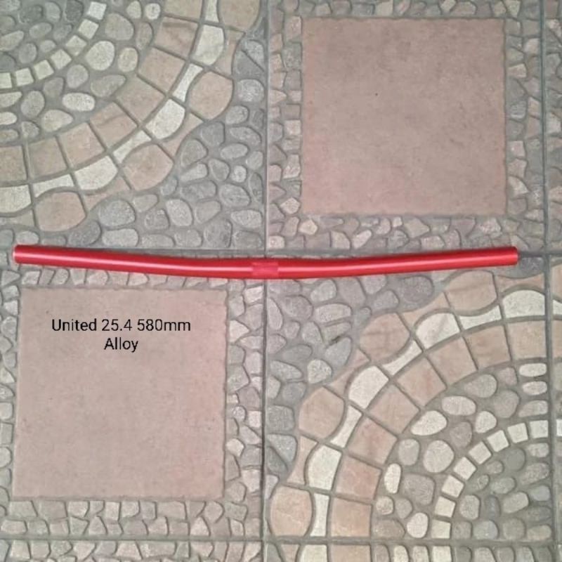 STANG SEPEDA LIPAT MTB FLATBAR STANDAR 25.4 NON OVERSIZE UNITED MERAH 58cm