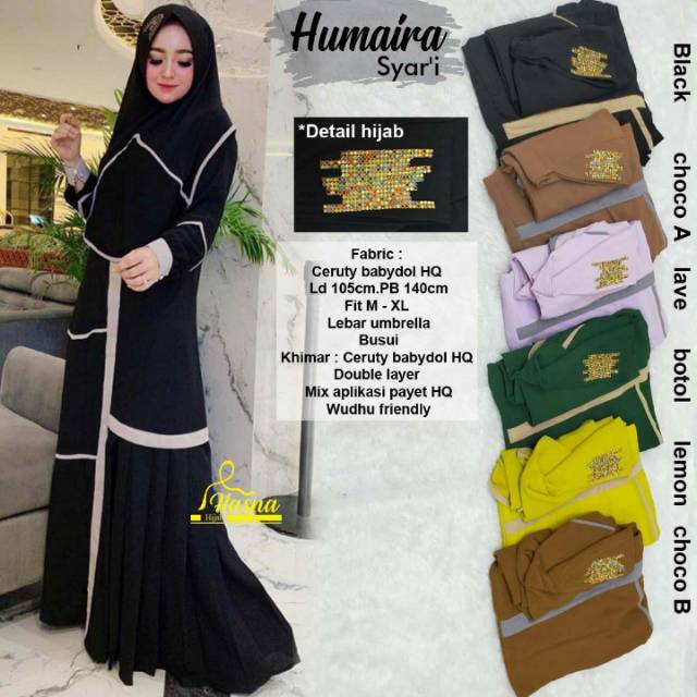 Gamis Humaira Syari //kualitas original