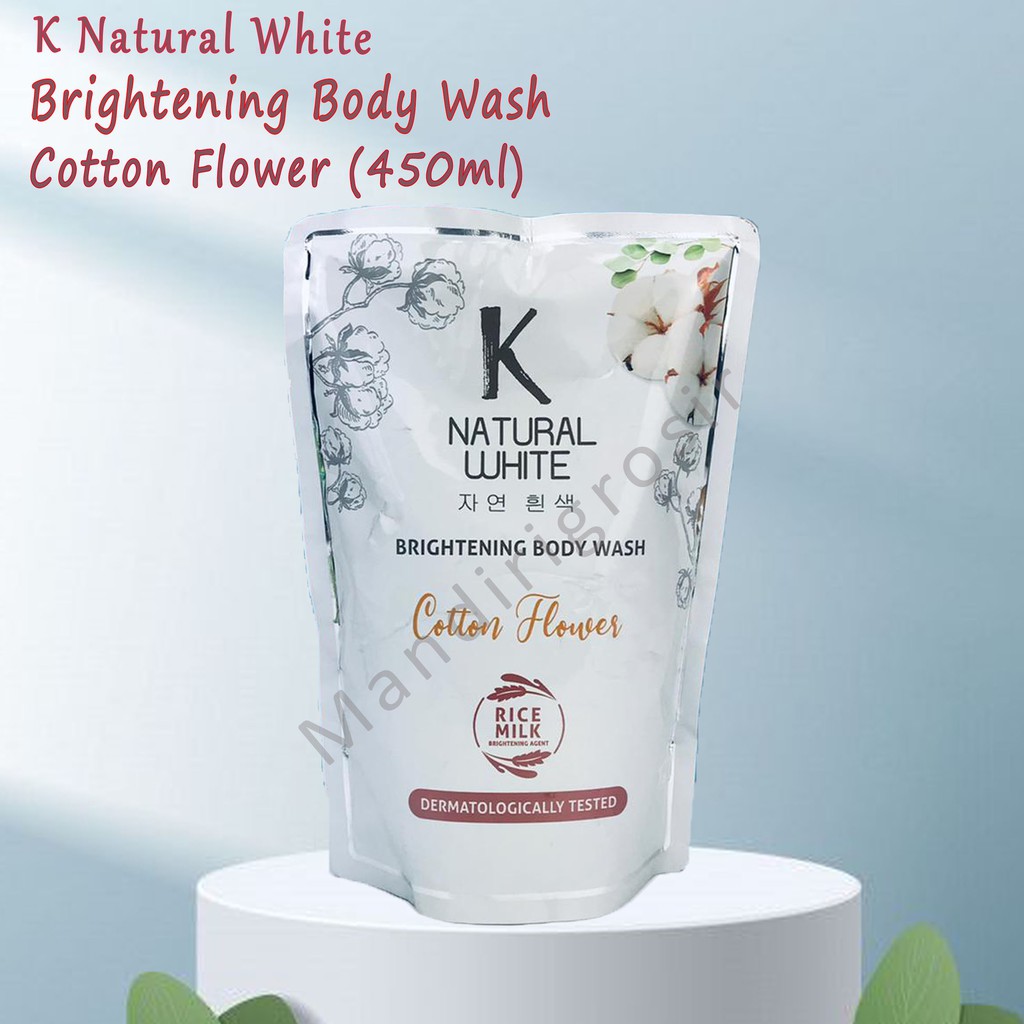 Brightening Body wash*K Natural White*sabun cair*Cotton Flower