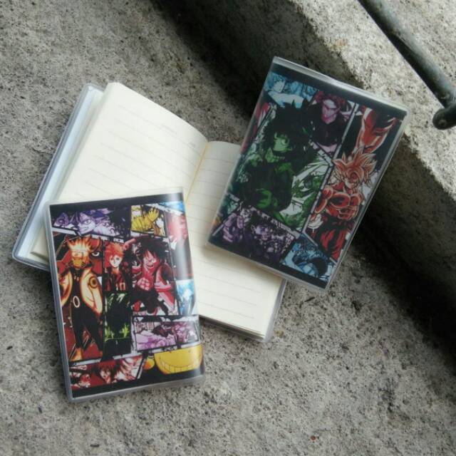 

Buku Tulis Mini Anime desain Deku Luffy Hinata Souma