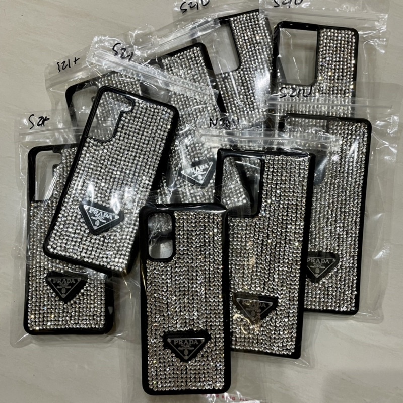 Pradaa Diamond Crystal Case Samsung S23 Ultra S22 S21 S20 plus Ultra S20+ S21+ S21+ S20Ultra S21Ultra S22Ultra Note 20 Note20 Note20Ultra