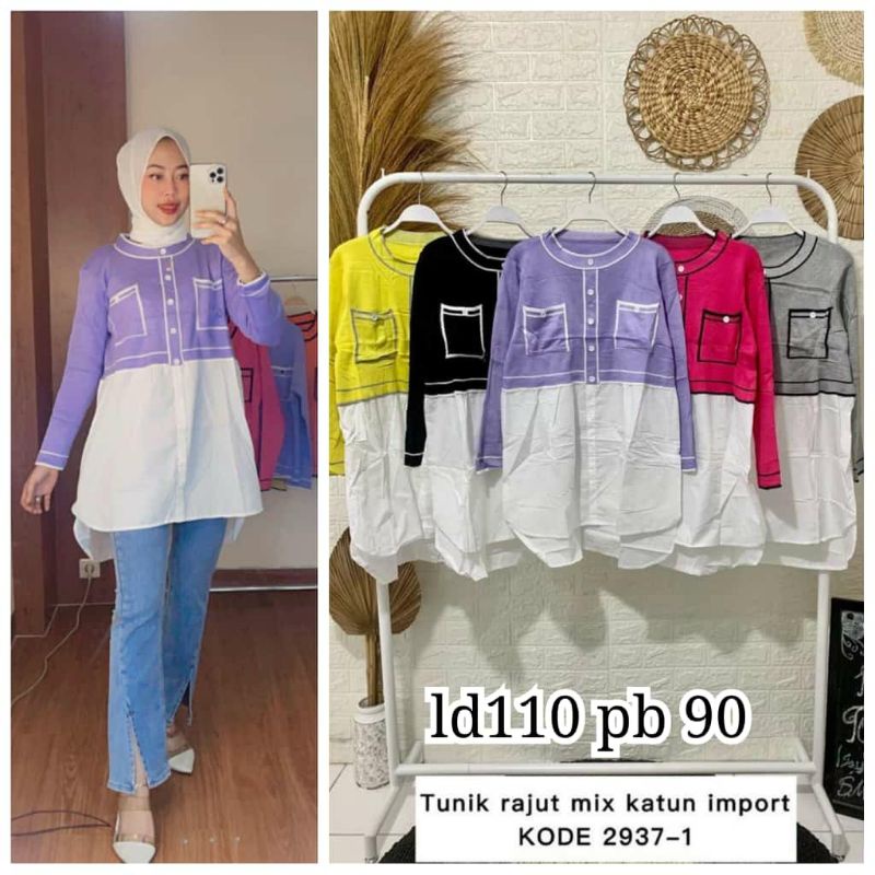 tunik rajut mix katun import
