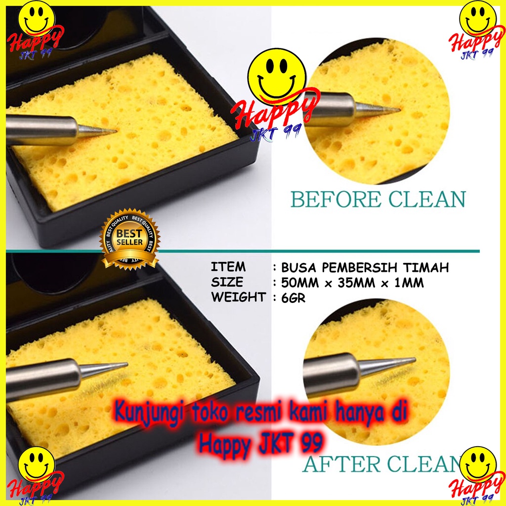 PEMBERSIH MATA SOLDER BUSA SPON CLEANER KOTORAN TIMAH 5x3.5CM 10MM