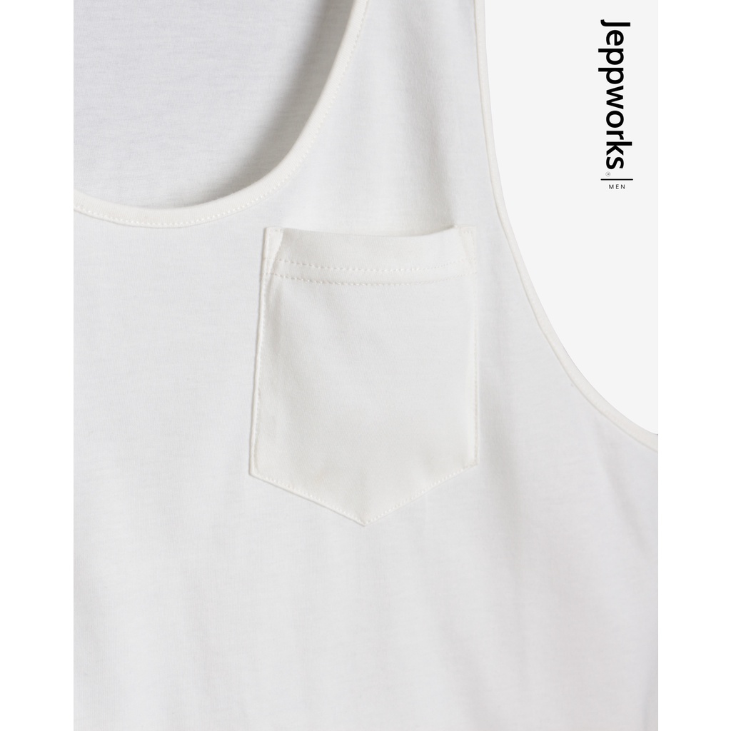 Jeppworks Jersey Sleeveless Tee Singlet Broken White