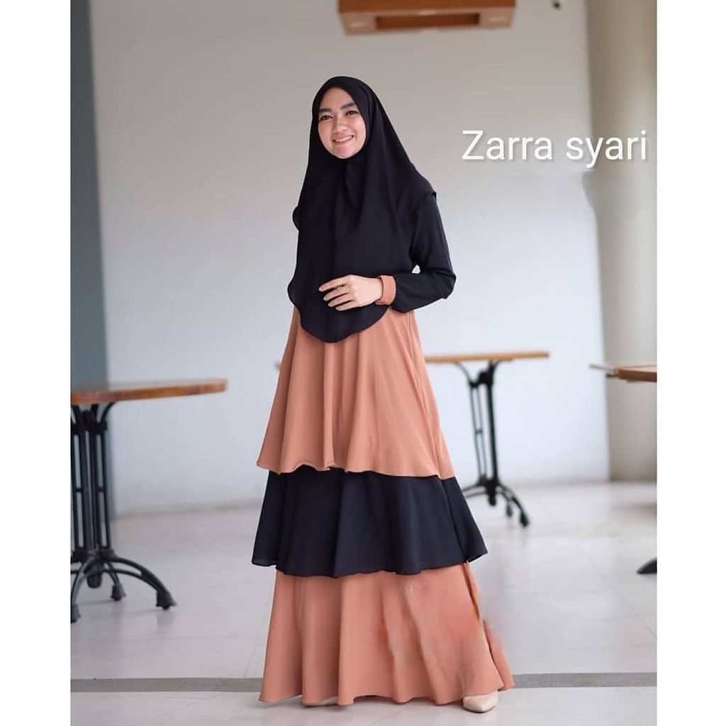 [ BUY 1 GET 1 FREE ] ZARRA SYARI | BAHAN CERUTY | Size S M L XL | FASHION MUSLIM WANITA