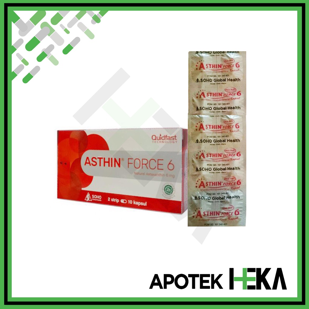 Asthin Force 6 Kapsul Box isi 2x10 Tablet - Antioksidan Radikal Bebas (SEMARANG)