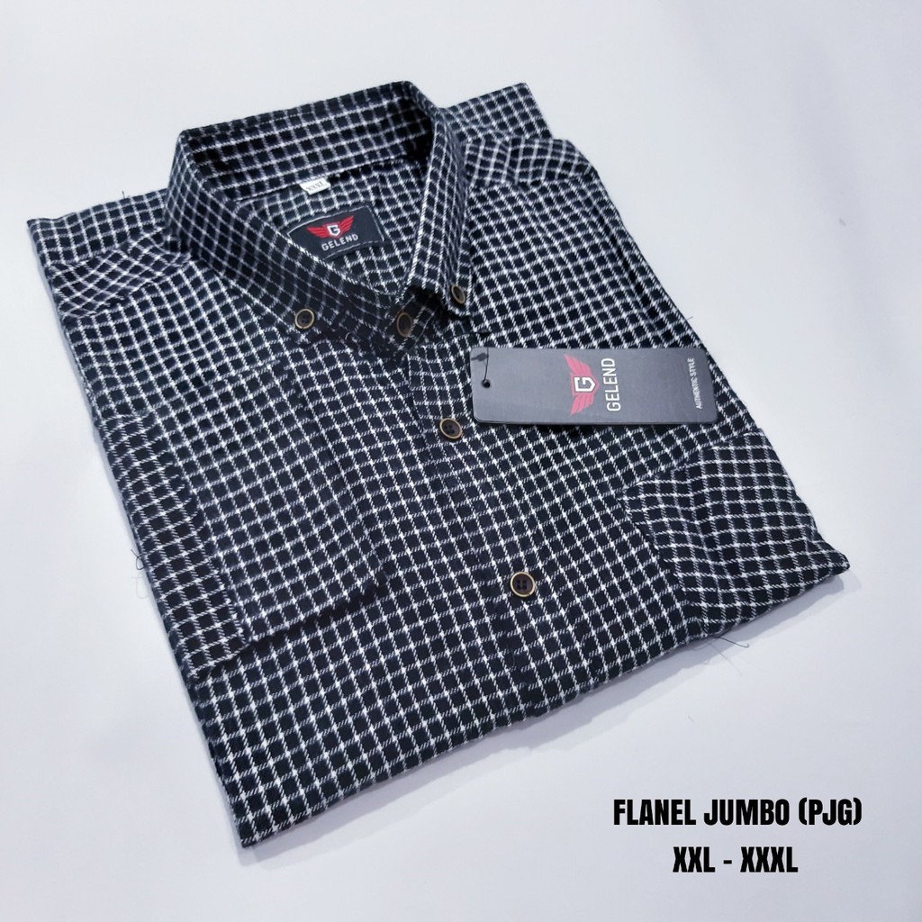 Kameja Flanel Surfing Panjang Jumbo Big Size XXL - XXXL Premium