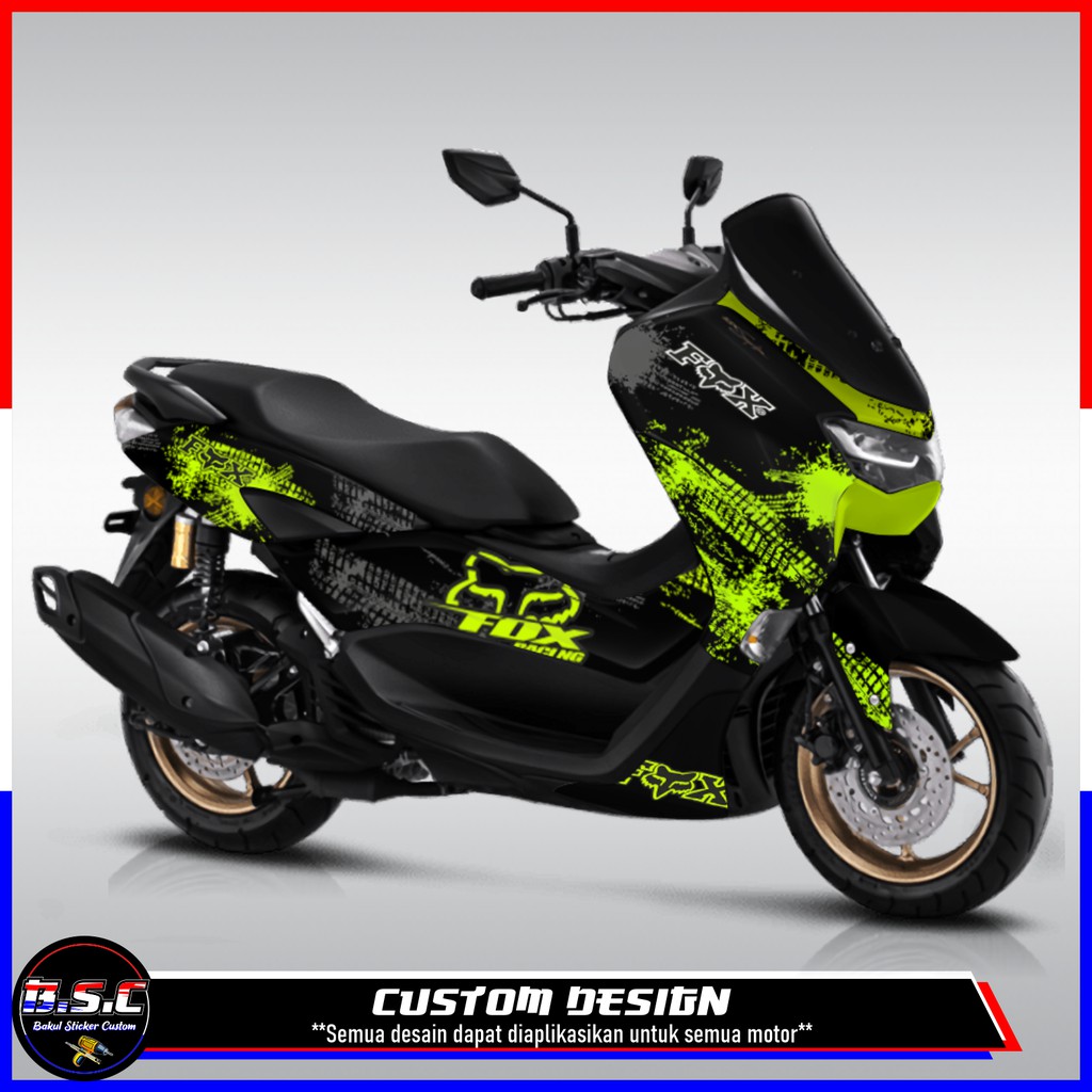 Sticker Decal FULL BODY New NMAX 2020 Motif Fox Grunge (STABILO)