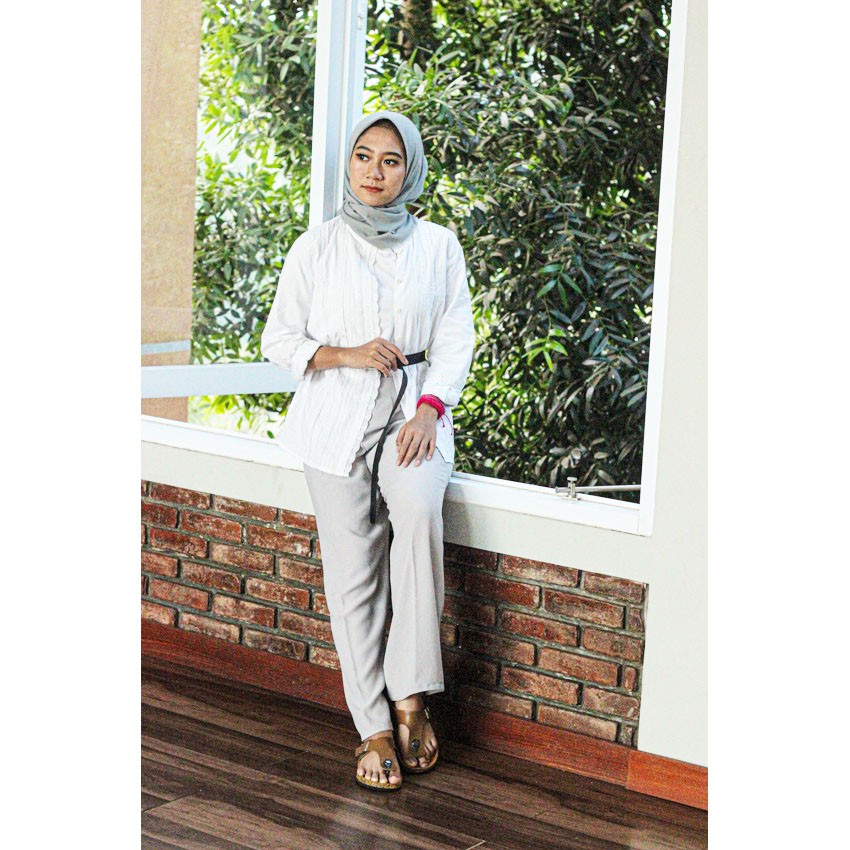 ERINA BROWN | ManNeedMe x Zensa | Sandal Jepit Tali Casual Wanita