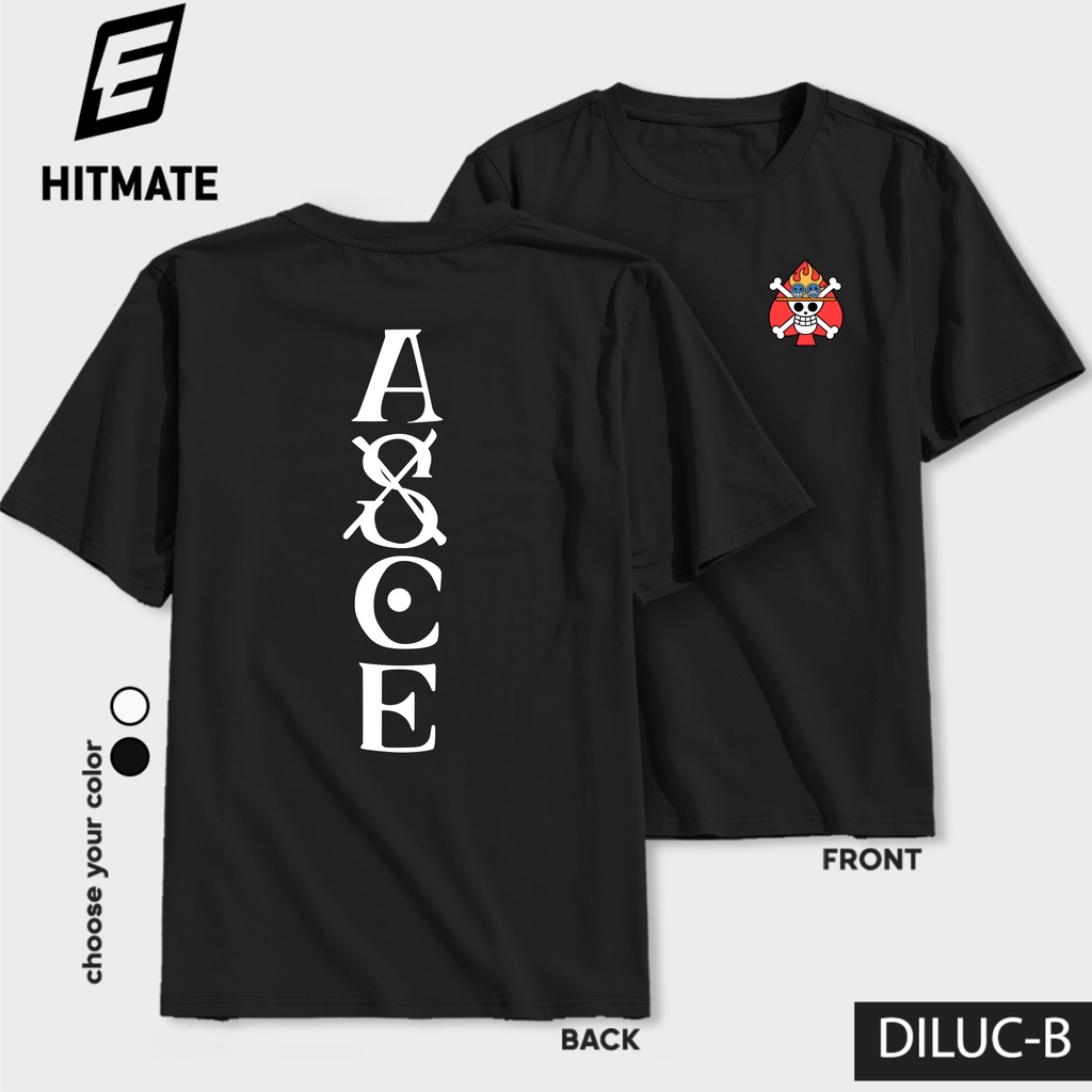 Kaos BAJU HITAM ONE PIECE ACE KAOS DISTRO JAPAN STYLE KAOS ANIME ONE PIECE ACE PORTGAS D ACE - HITMA