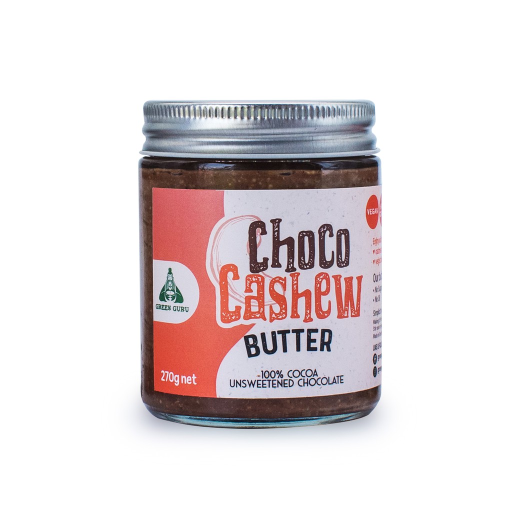 

Roasted Choco Cashew Butter 270Gr (Unsweetened, Gluten Free, Vegan, Keto)