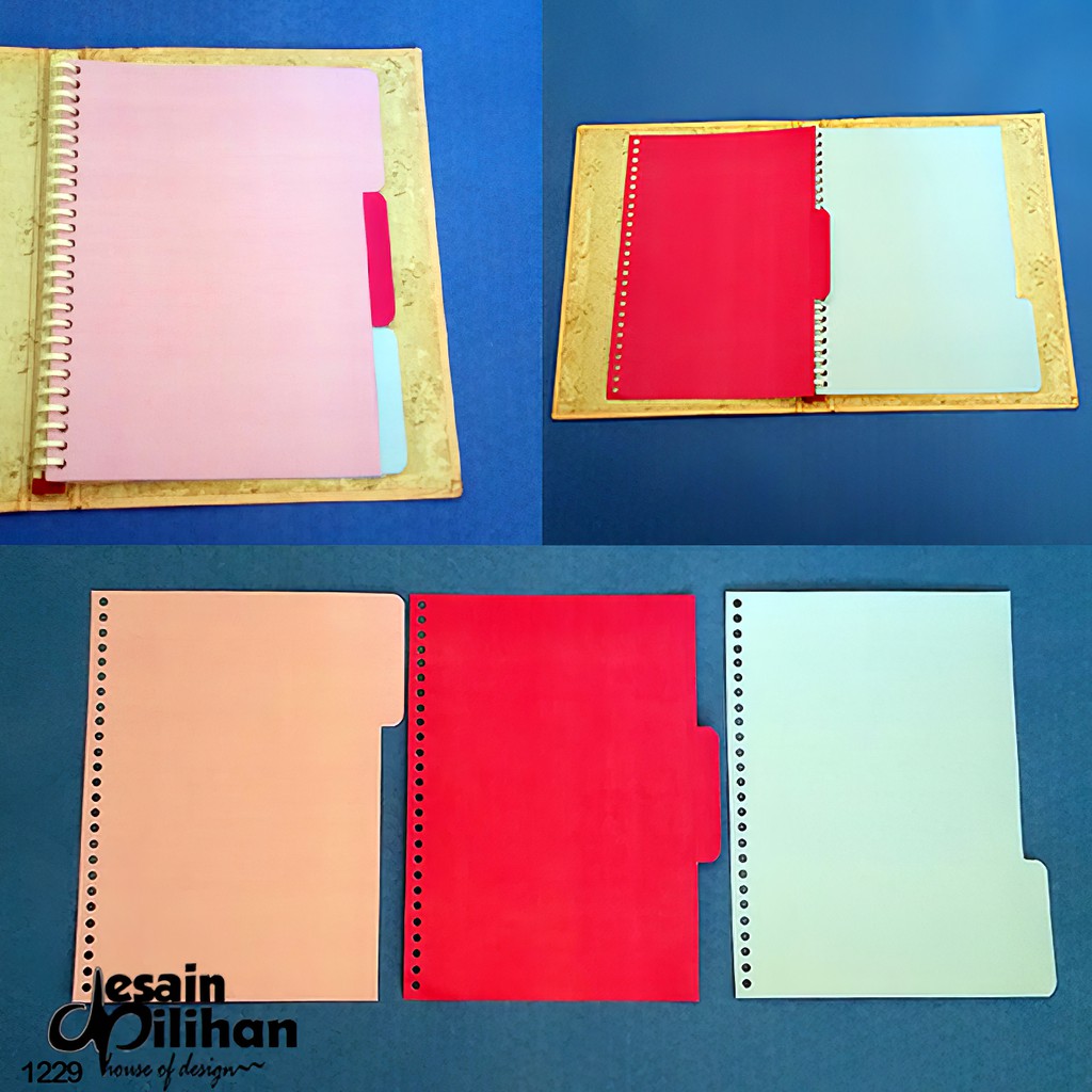 

Pembatas Binder Warna Polos 2 Ring,6 Ring,20 Ring,26 Ring 1 Set 3 Lembar Laminasi Glossy Murah