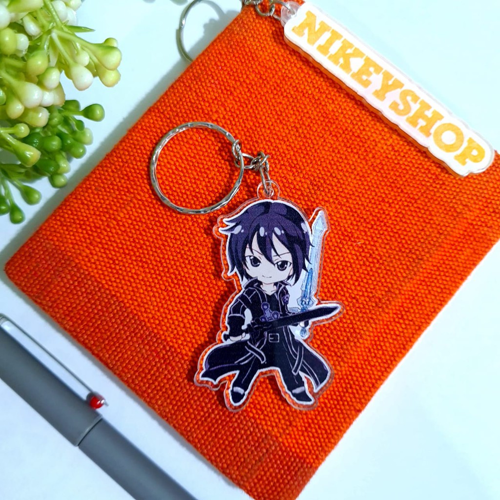 kirito sword art online sao keychain , gantungan kunci akrilik