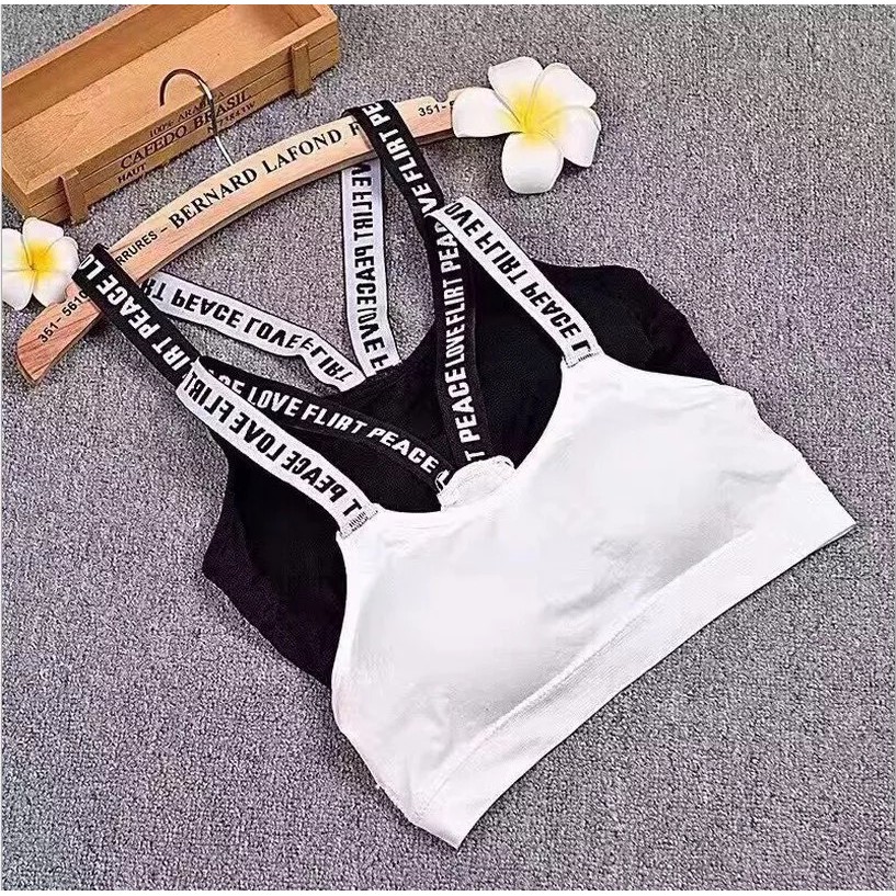 ☀INDOLAND☀ B010 Sport Bra Tanpa Kawat Pakaian Dalam Wanita Sexy Dalaman BH Import Murah Grosir Batam