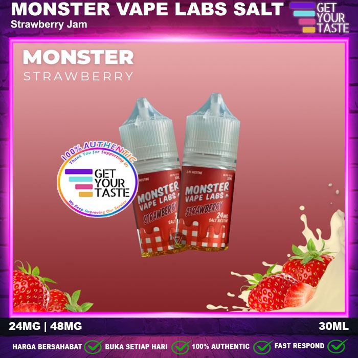 Liquid Monster Vape Labs Strawberry Salt Nic USA 30ML by Jam Monster