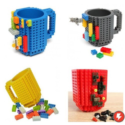 Flashmart Gelas Mug Lego Build-on Brick